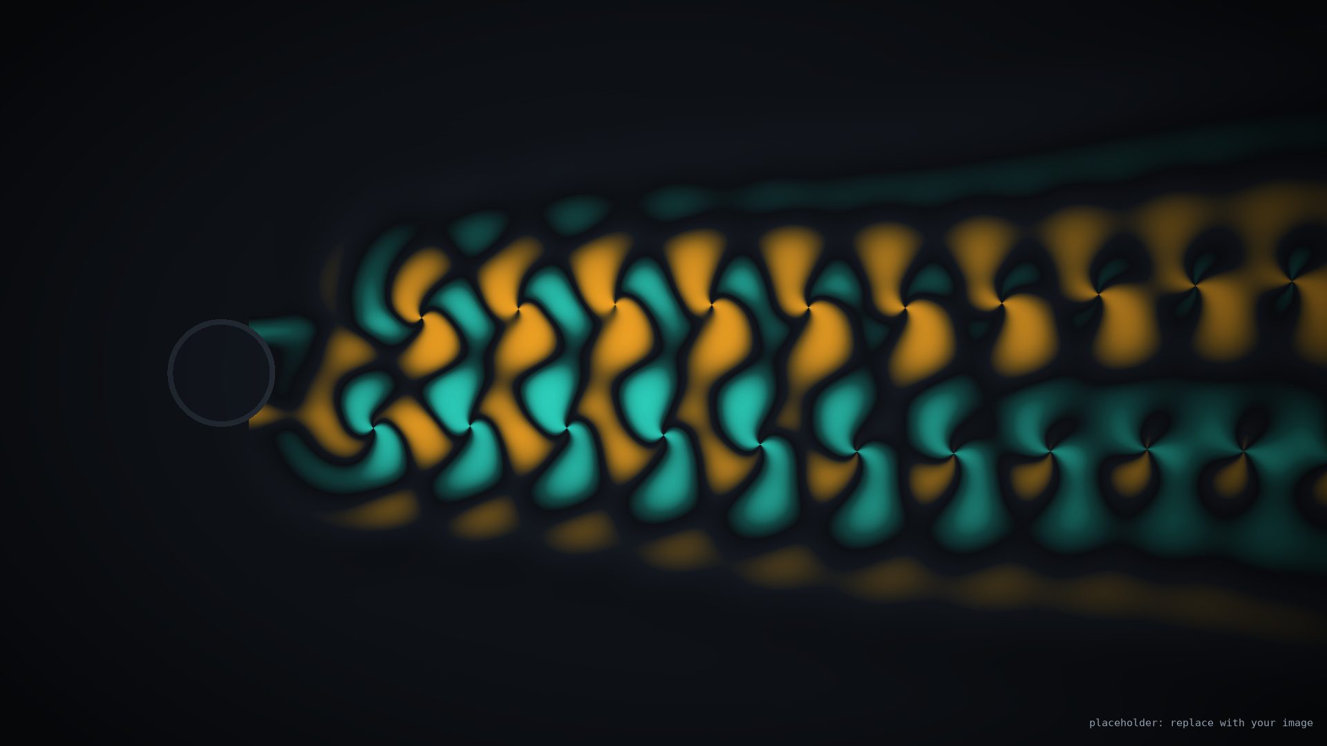 Placeholder visualisation of a vortex street