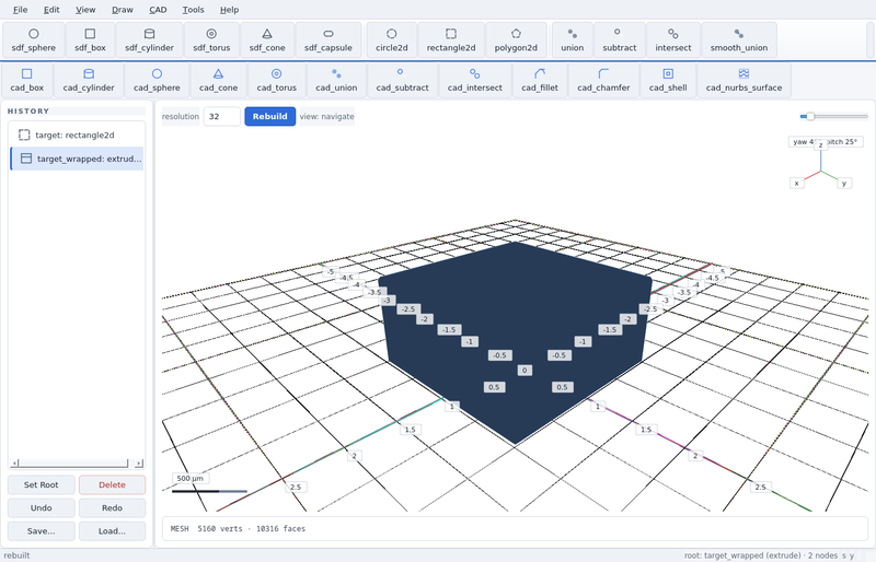 GeoStudio screenshot (sandbox run): rectangle2d