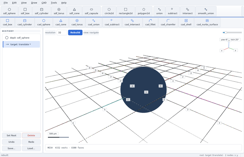 GeoStudio screenshot (sandbox run): translate