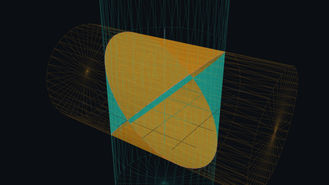 Intersect: Steinmetz solid, two cylinders at right angles