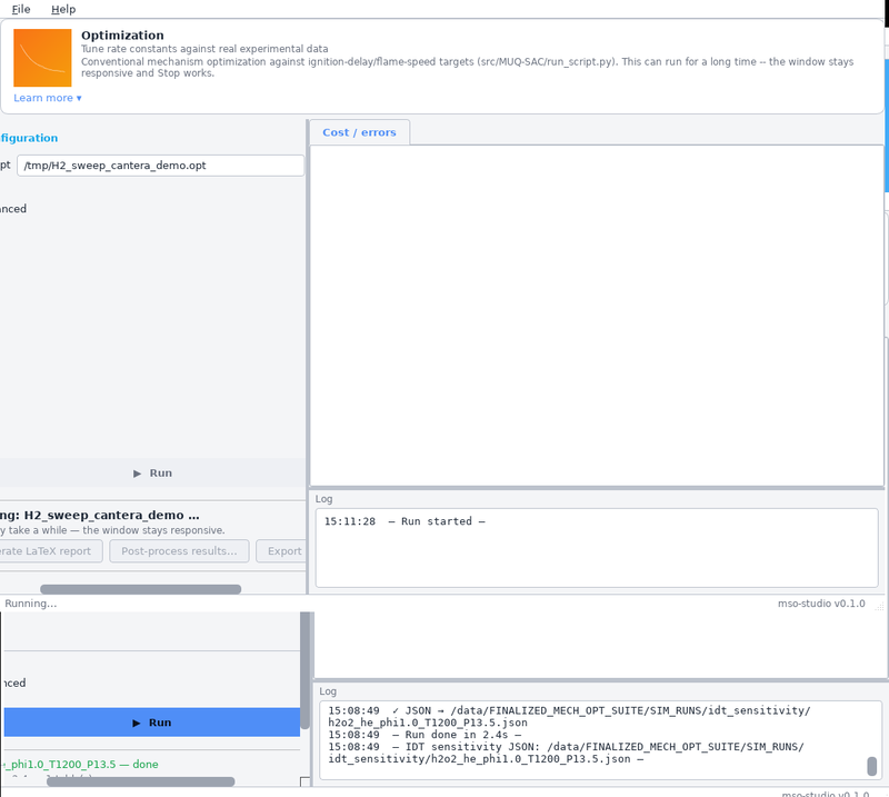 Step 7 — Optimization, running